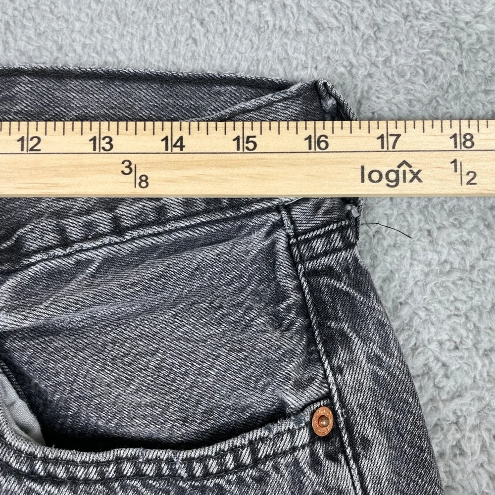 Levis 501 Original Fit Jeans Mens 32x32 (Fits 32x30) Black Fade Straight Stretch